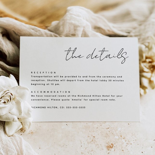 Simple Minimalist Details Card (Creator Uploaded)