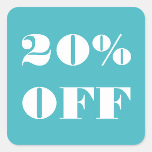 Simple minimalist discount sale price business square sticker