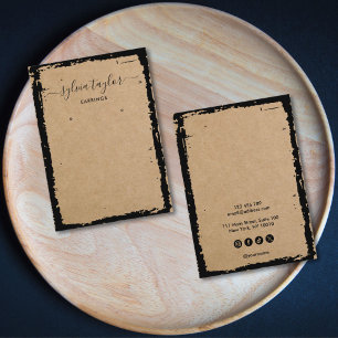 simple minimalist Earring frame display add logo Business Card