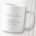 Simple Minimalist Elegant Chic Heart Bridal Shower Coffee Mug<br><div class="desc">This simple and modern design is composed of sans serif and playful cursive typography with doodle hearts. Perfect for wedding bridal shower party favours.</div>