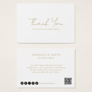 Simple Minimalist Elegant Modern Gold Order Insert