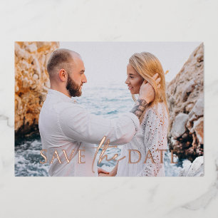 Simple Minimalist Elegant One Photo Save the Date