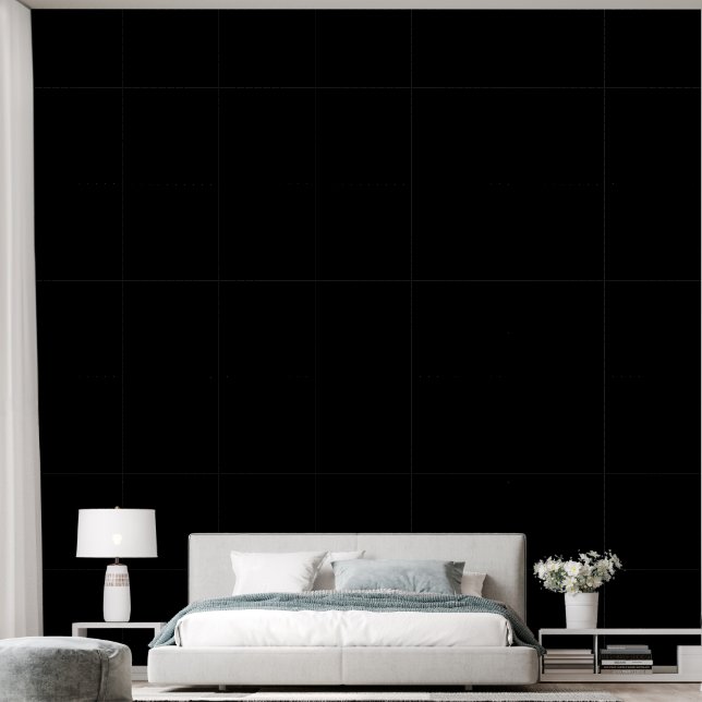 Simple Minimalist Elegant Plain Black Chic  Wallpaper (Bedroom)