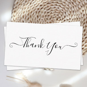 Simple Minimalist Elegant Script Thank You Card