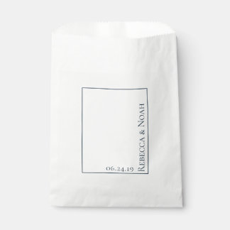 Simple Minimalist Elegant Understated Text Wedding Favour Bags