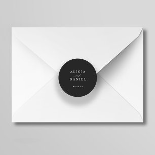 Simple minimalist elegant wedding envelope seal