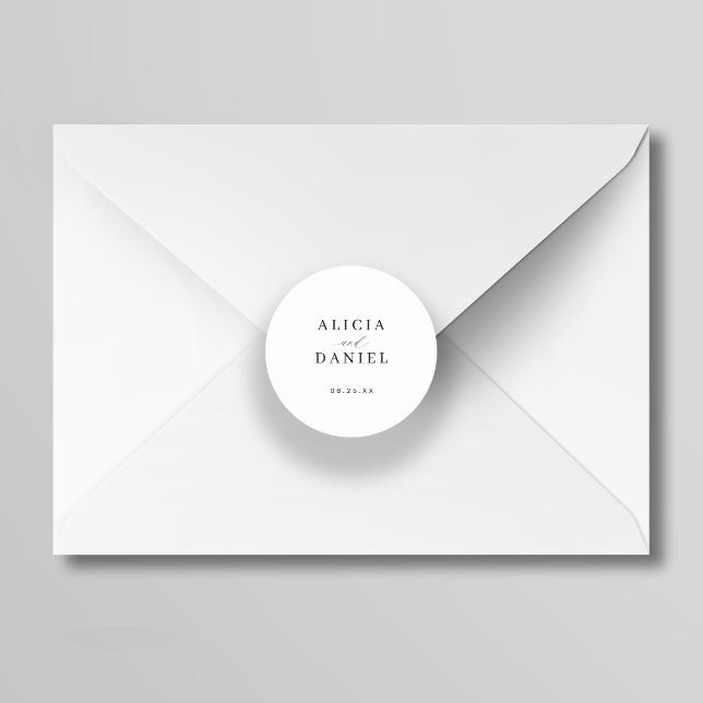 Simple minimalist elegant wedding envelope seal (Creator Uploaded)