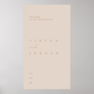 Simple Minimalist Elegant Wedding Welcome Poster