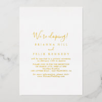 Simple Minimalist Elopement Reception Gold
