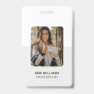 Simple Minimalist Employee ID  Badge