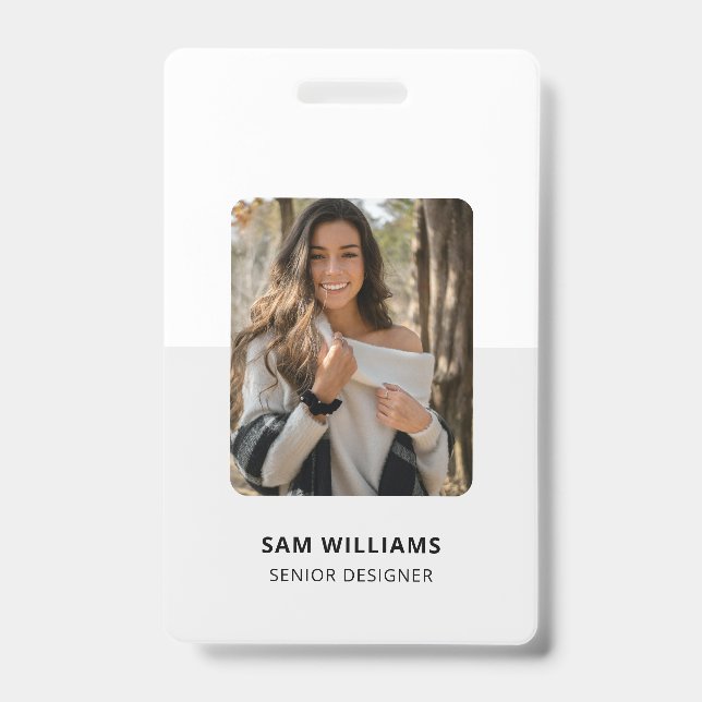 Simple Minimalist Employee ID  Badge (Front)
