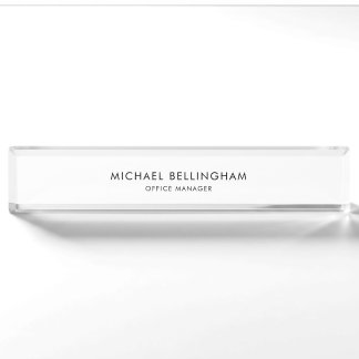 Simple Minimalist Formal Acrylic Nameplate