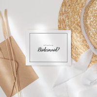 Simple Minimalist Frame Will You Be My Bridesmaid