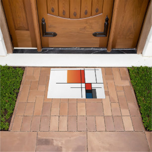 Simple Minimalist Geometric Fusion Doormat