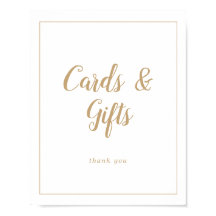 Simple Minimalist|Gold Frame Wedding Cards/Gifts