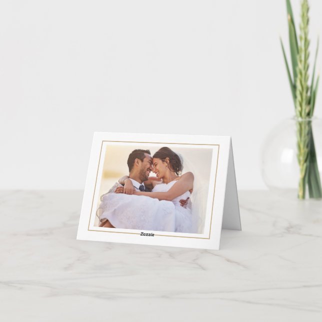 Simple Minimalist|Gold Photo Frame Thank You (Back)