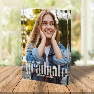 Simple Minimalist Graduation Acrylic Photo Block