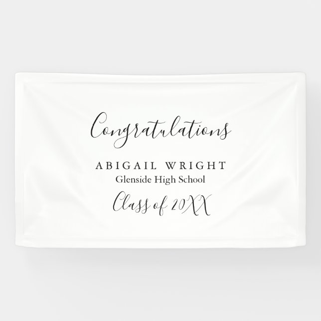 Simple Minimalist Graduation Party Banner (Horizontal)