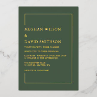 Simple Minimalist Green Modern Wedding