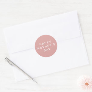 Simple Minimalist Happy Mother's Day Package Label