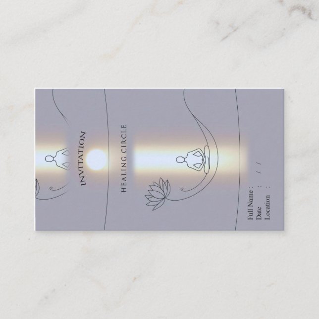 simple minimalist healing invitations template (Front)