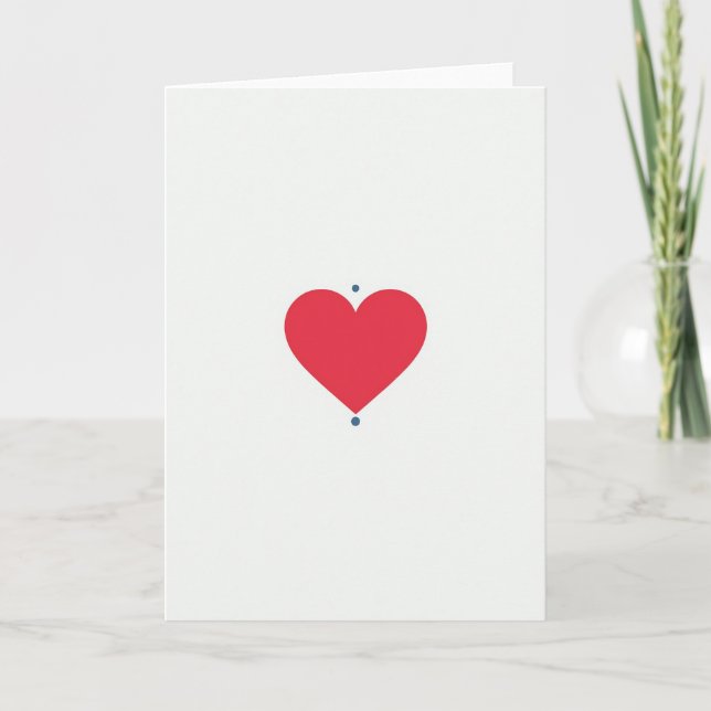 Simple Minimalist Heart Card (Front)