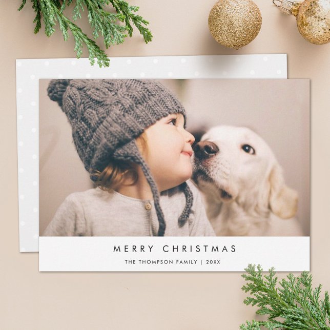 Simple Minimalist Holiday Photo Card (Creator Uploaded)