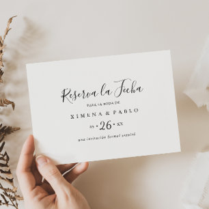 Simple Minimalist Horizontal Reserva la Fecha Save The Date