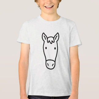 Simple Minimalist Horse Head Tri-Blend Shirt