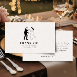 Simple Minimalist Illustrated Thank You Card