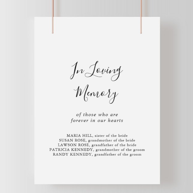 Simple Minimalist In Loving Memory Sign (Creator Uploaded)