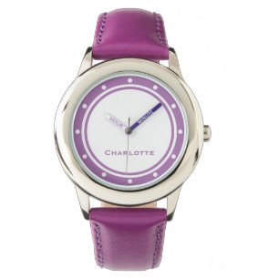 Simple Minimalist Lavender Modern Chic Custom Name Watch