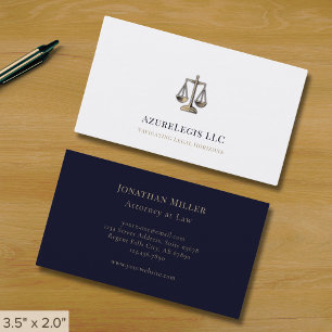 Simple Minimalist Law Firm Business Card