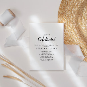 Simple Minimalist Let's Celebrate Party Invitation