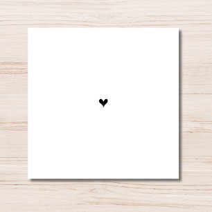 Simple Minimalist Little Black Heart No Text Card