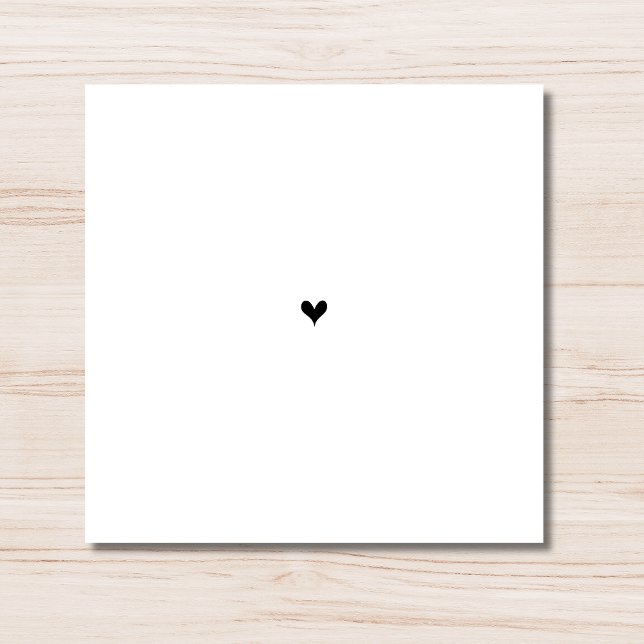 Simple Minimalist Little Black Heart No Text  Card (Creator Uploaded)