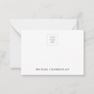 Simple Minimalist Logo And Name  Card
