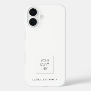 Simple Minimalist Logo Name  iPhone 16 Case