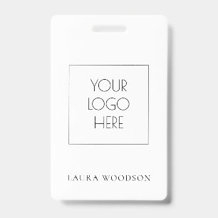 Simple Minimalist Logo Name  ID Badge