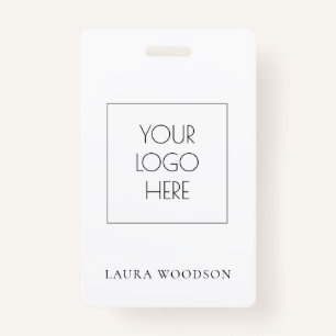 Simple Minimalist Logo Name  ID Badge