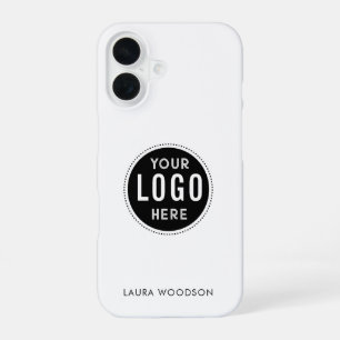 Simple Minimalist Logo Name iPhone 16 Case