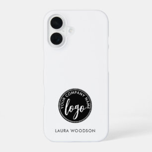 Simple Minimalist Logo Name iPhone 16 Case