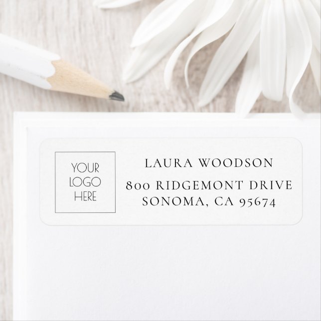 Simple Minimalist Logo Name Return Address Label (Insitu)