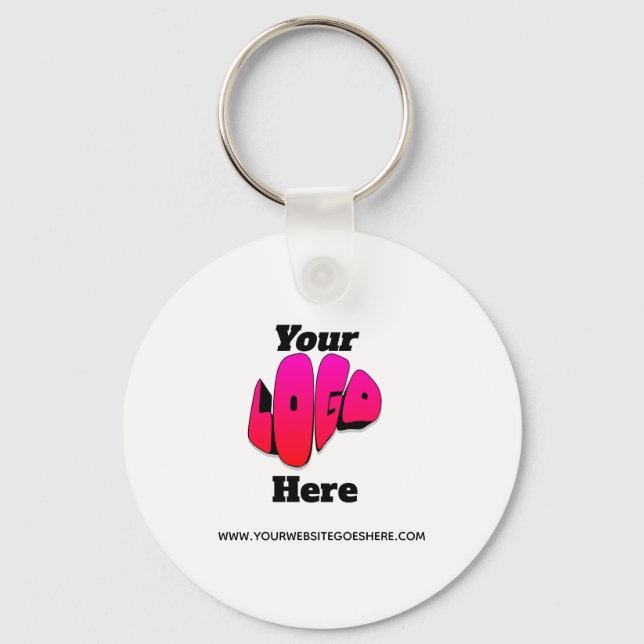 Simple Minimalist Logo Promotional Business  Key Ring (Front)