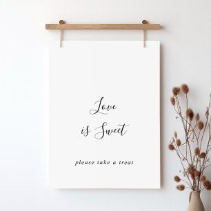 Simple Minimalist Love Is Sweet Sign