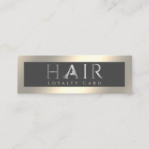Simple minimalist luminous luxury HAIR Loyalty Card