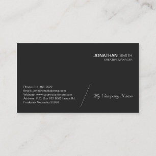Simple Minimalist, luxury, Premium, black Business Card