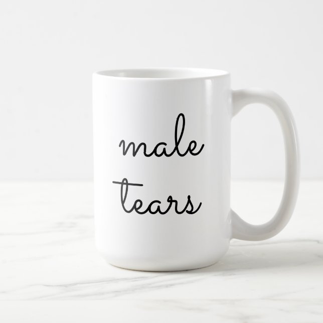 Simple Minimalist Male Tears Funny Gift  Coffee Mug (Right)