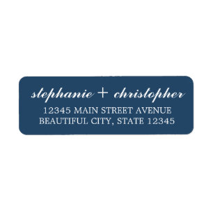 Simple Minimalist Midnight Blue Script Typography
