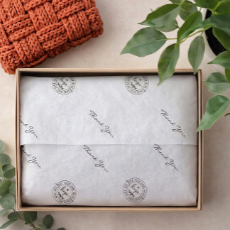 Simple Minimalist Modern Black And White  Tissue Paper